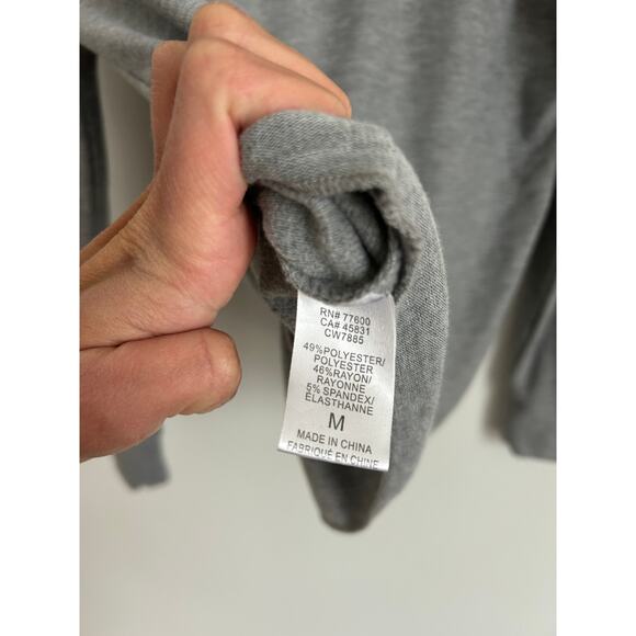 Chaser Gray Rainbow Stripe Cropped Pullover Hoodie - Medium - Picture 8 of 9